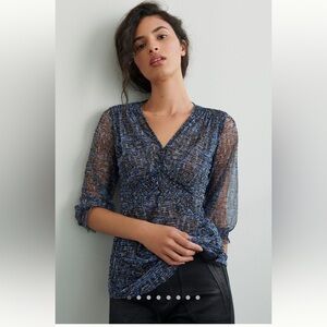 Anthropologie Gretchen Smocked Tunic